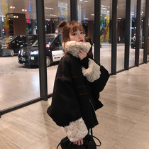 Cotton-padded clothes women thick 2021 Winter Lamb hair Pike short small loose Korean version of cotton-padded jacket