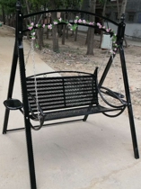 Courtyard Outdoor hammock swing Indoor swing Wrought iron hanging chair cradle Courtyard swing Outdoor double hanging basket rocking chair