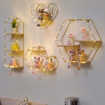 ins room wall shelf non-perforated background decorative frame wall storage rack bedroom bedside wall hanger