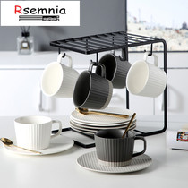 Rsemnia Retro Japanese ceramic coffee cup Nordic simple creative household afternoon tea coffee cup and saucer set