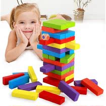 Childrens intellectual toys boys and girls stacked music layers cascading blocks assembled parent-child table games stacked height