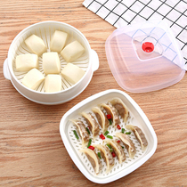 Kitchen microwave oven heated steamed buns square round steamer single double steamer special heating steamer