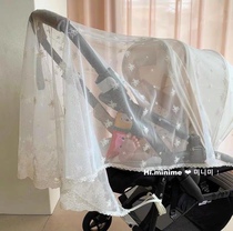 Korea ins stroller mosquito net full cover universal baby embroidery gauze stroller summer mosquito cover breathable