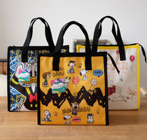 Cute cartoon waterproof portable lunch bag children student plate bag lunch bag insulated lunch box bag