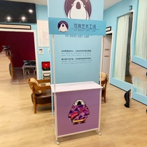 Supermarket Square neighborhood trolley display rack after-sales Yue engraved booth activity table Community promotion trial table