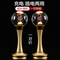 Crystal lotus light Buddhist lamp Buddha front for lamp home plug-in Led Guanyin lotus lamp charge for the Buddha lamp god