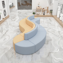 Training institution rest area sofa Mall Hall waiting area customer reception area double-sided special-shaped creative sofa