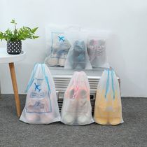  Shoe storage bag Transparent bag Dust-proof bag Dust-proof home daily adult shoes Childrens shoes moisture-proof travel drawstring bag