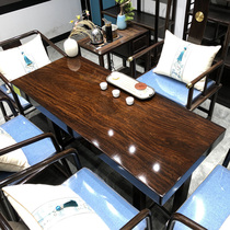 Ebony Wood large board tea table red sandalwood log furniture mahogany whole board tea table table desktop boss Office table