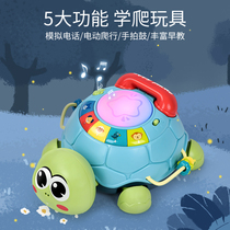 Baby learning crawling toy Baby guide head-up training artifact Climbing turtle 3-6 months electric fun turtle 7