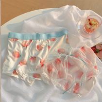 Couple panties summer ice silk 2 pieces of sexy men and womens sex confusion ultra-thin lace Valentines Day Tanabata gift