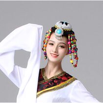 New Tibetan headdress female Tibetan dance performance performance headdress minority Tibetan clothing accessories photography headgear