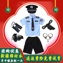 Children's police uniform police uniform military uniform suit boys police uniform small traffic police traffic clothing role-playing clothing