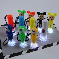 Plastic LED small flashlight mini household strong light long-range high-brightness micro-business scan code new small gift flashlight