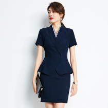 Professional wear Short-sleeved suit suit Womens summer thin tooling Sales floor disposal industry consultant Hotel front desk work clothes