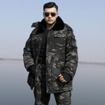 Northeast military cotton coat men thick camouflage security ground work cold storage cold protection clothing long long cotton-padded jacket female windbreaker