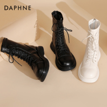 Daphne Martin Boots 2022 New Women Boots Shoes Children Winter Plus 100 lap Inn Wind Thick Bottom Black Short Boots