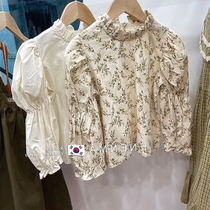 2022 Spring new pure cotton girl Long sleeve shirt Fashion Tong Fashion 100 hitch comfortable baby Korean version of the bottom dolls