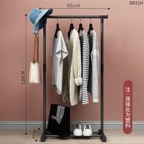  Simple clothes rack floor folding bedroom single pole indoor clothes rack hanger Balcony drying clothes rack Household