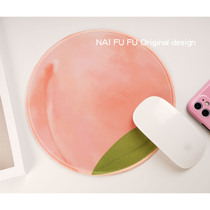 NAIFUFU original peach round mouse pad ins wind computer game desktop pad Rubber non-slip cute