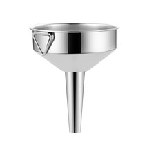 Stainless steel funnel with filter thickened oil leakage wine leakage hanging kitchen oil pourer Household large funnel