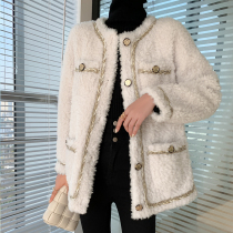 Sandro Moscoloni short Lamb hair coat women 2021 new small fragrant wind sheep plush top winter