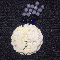 Creative diy ivory fruit carving dragon and phoenix Chengxiang jade pendant couple necklace accessories can be customized logo