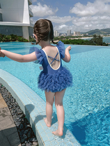 NextElsa Girls one-piece swimsuit 2021 new summer childrens bikini princess yarn skirt baby swimming suit