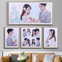 Custom Shadow Building Wedding photo frame photo Enlarged Hanging Wall Bedside Bedroom Living Room Wedding Photo Wall Composition Suit