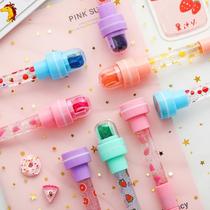 The pen woman who will change the bubble foam can blow the lights roller seal foam cute heart child gift crayon