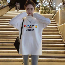 Chao Ma Korean version of thick warm high collar elastic double-sided de-velvet base shirt Women in autumn and winter with New plus velvet pregnant women