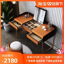 Light luxury flip dressing table bedroom modern simple solid wood Net red ins Wind dressing table advanced feel makeup table