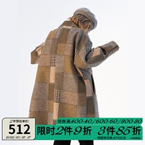 MODITEC spring and summer hundred home cloth coarse needle woolen coat male medium length thick Korean version of windbreaker coat coat Zeng Keni