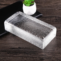 Orange Peel hot melt brick water corrugated glass brick transparent square glass crystal brick bar transparent curtain wall landscape wall