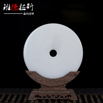 Natural jade flat buckle desktop ornaments living room porch wine cabinet office decorations ornaments housewarming gifts