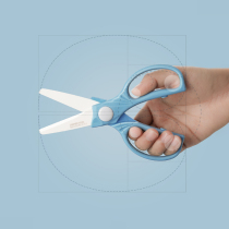 Great cooking Emperor childrens supplementary food ceramic scissors with round head cut paper tape protective cover