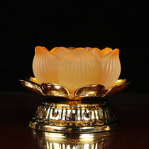 Alloy lotus crisp oil lamp holder for Buddha lamp holder Buddha for lamp metal candle holder handicraft chaine lamp ghee candle holder