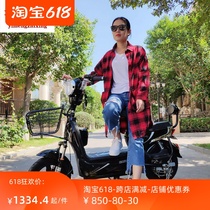 New electric bicycle small battery car 48V men and womens electric car adult lithium electric double moped