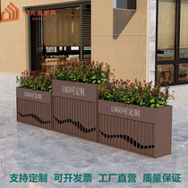 Outdoor Iron Art Flower Case Partition Composition Flower Beds Exterior Pendulum Square Sales section Outdoor Fence Planting Box Flower Groove Customisation