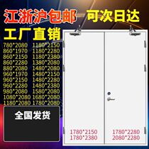 Fire door manufacturers steel wooden direct sale KTV engineering door a large number of safety engineering fire door stainless steel channel