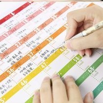 Self-discipline supervision reminds the family dormitory to repeatedly use the calendar daily exercise schedule magnet 100 habits 30