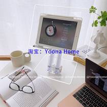 Yoona Home Upgraded Retractable Acrylic ins Transparent Reading Rack Bookshelf Tablet iPad Stand