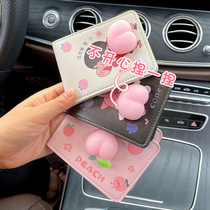 Ass drivers license holster Cute creative personality driving license cartoon network red car drivers license book protective cover for girls
