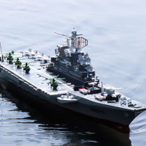 Remote control ship childrens warship ship aircraft carrier model aircraft carrier oversized electric speedboat toys can be launched