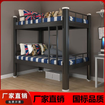 Spot upper and lower bunk iron bed 1 2 m double iron bed 1 5 m high low shelf bed staff dormitory student bed