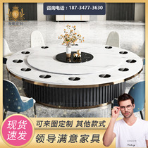 Induction cooker integrated marble hot pot restaurant table and chair restaurant round table one person one pot commercial household hot pot table