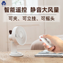 Rechargeable shaking head small electric fan office desktop table clip dormitory usb mute Mini small electric fan