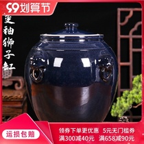 Jingdezhen ceramic rice cylinder with lid household 30kg 50kg 100 old-fashioned Rice Box Kitchen insect-proof moisture storage rice pot