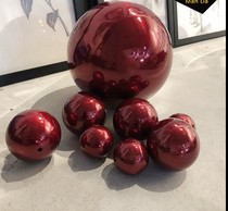 Stainless Steel Balls Colored Metal Round Hollow Balls Merchant City Shop Window Beidian Noodle ceiling Decorative Ball Red Mini Hanger