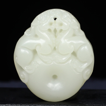 Xiangrui Jewelry Xinjiang Natural Sheep Jade Handle Gifts White Pendant Guanyin Buddha Gong Jade Bracelet